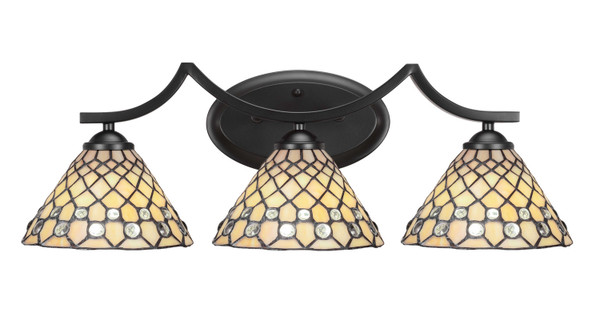 Toltec Lighting - 553-MB-9415 - Three Light Bath Bar - Zilo - Matte Black