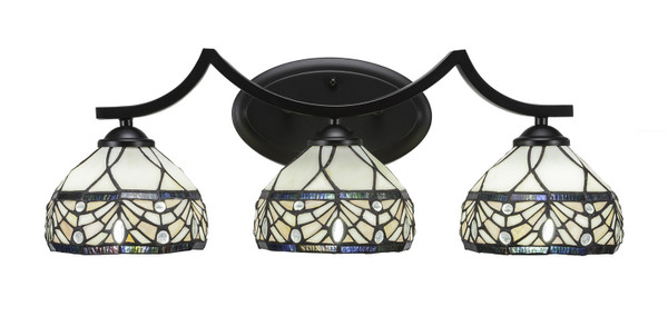 Toltec Lighting - 553-MB-9485 - Three Light Bath Bar - Zilo - Matte Black