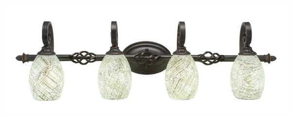 Toltec Lighting - 164-DG-5054 - Four Light Bath Bar - Eleganté - Dark Granite