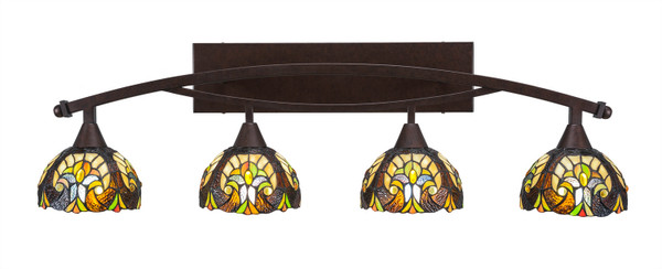 Toltec Lighting - 174-BRZ-9945 - Four Light Bath Bar - Bow - Bronze