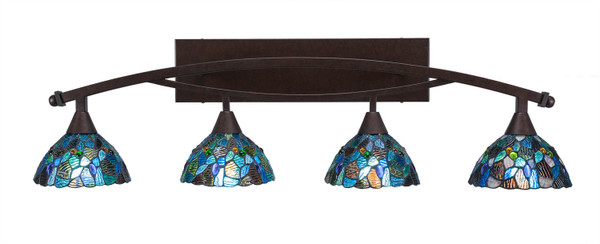 Toltec Lighting - 174-BRZ-9955 - Four Light Bath Bar - Bow - Bronze