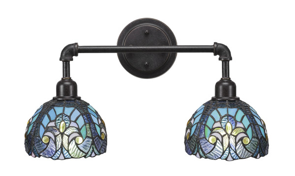Toltec Lighting - 182-DG-9925 - Two Light Bath Bar - Vintage - Dark Granite