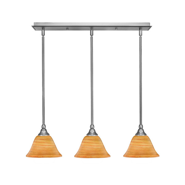 Toltec Lighting - 25-BN-454 - Three Light Linear Pendalier - Any - Brushed Nickel