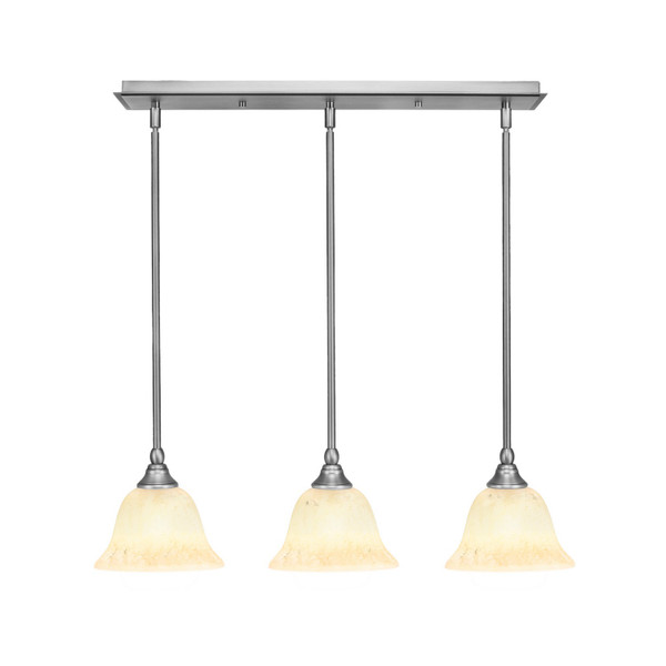 Toltec Lighting - 25-BN-508 - Three Light Linear Pendalier - Any - Brushed Nickel