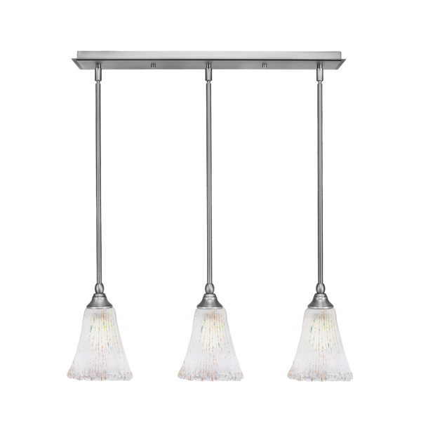 Toltec Lighting - 25-BN-721 - Three Light Linear Pendalier - Any - Brushed Nickel