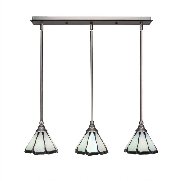 Toltec Lighting - 25-BN-9125 - Three Light Linear Pendalier - Any - Brushed Nickel