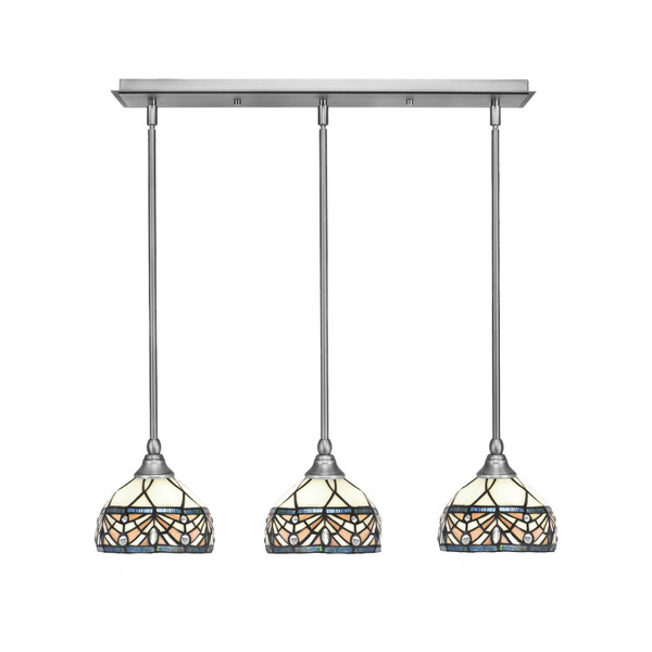 Toltec Lighting - 25-BN-9485 - Three Light Linear Pendalier - Any - Brushed Nickel