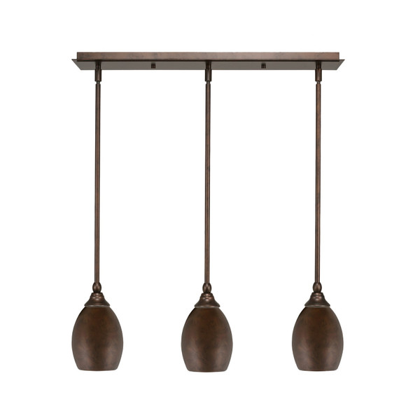 Toltec Lighting - 25-BRZ-426 - Three Light Linear Pendalier - Any - Bronze