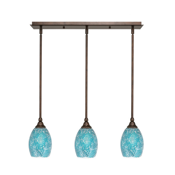 Toltec Lighting - 25-BRZ-5055 - Three Light Linear Pendalier - Any - Bronze