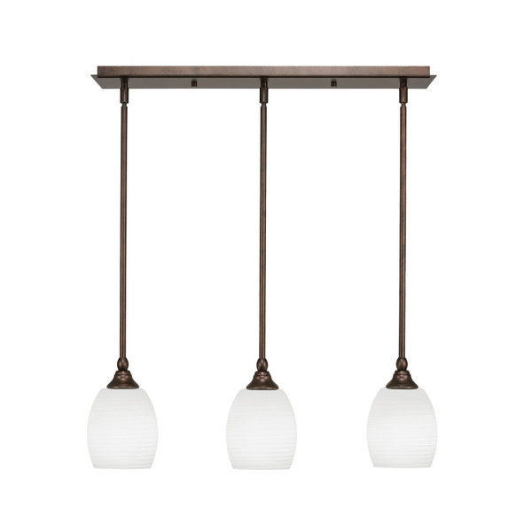 Toltec Lighting - 25-BRZ-615 - Three Light Linear Pendalier - Any - Bronze