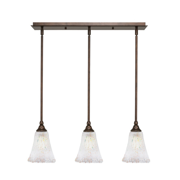 Toltec Lighting - 25-BRZ-721 - Three Light Linear Pendalier - Any - Bronze
