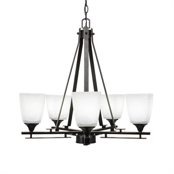 Toltec Lighting - 325-DG-460 - Five Light Chandelier - Uptowne - Dark Granite