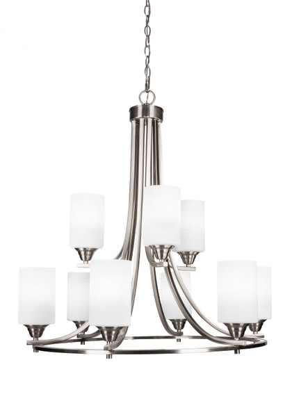 Toltec Lighting - 3409-BN-4061 - Nine Light Chandelier - Paramount - Brushed Nickel