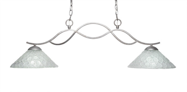 Toltec Lighting - 342-AS-441 - Two Light Island Pendant - Revo - Aged Silver