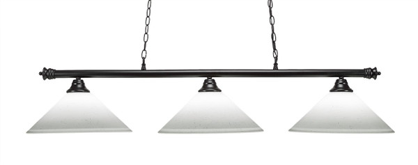 Toltec Lighting - 373-MB-318 - Three Light Bar - Oxford - Matte Black