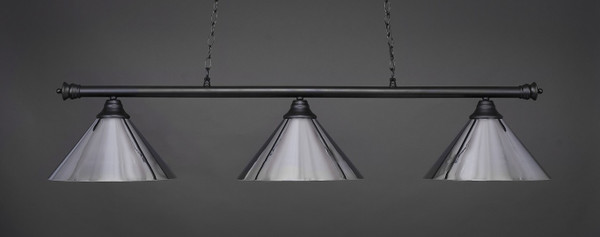Toltec Lighting - 373-MB-420-CH - Three Light Bar - Oxford - Matte Black