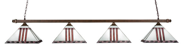 Toltec Lighting - 404-BRZ-958 - Four Light Bar - Square - Bronze