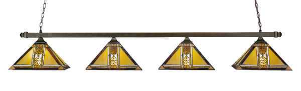 Toltec Lighting - 404-DG-986 - Four Light Bar - Square - Dark Granite