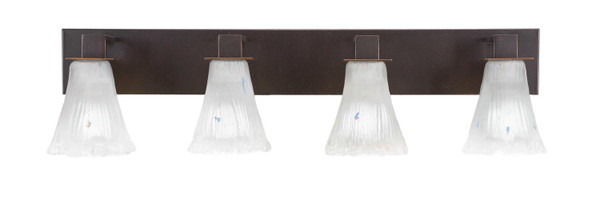 Toltec Lighting - 584-DG-721 - Four Light Bath Bar - Apollo - Dark Granite