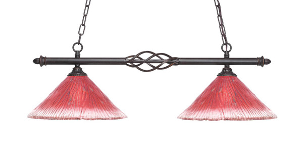 Toltec Lighting - 862-DG-706 - Two Light Island Pendant - Eleganté - Dark Granite