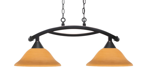 Toltec Lighting - 872-BC-624 - Two Light Island Pendant - Bow - Black Copper