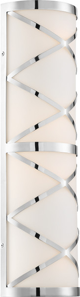 Nuvo Lighting - 60-6845 - Four Light Vanity - Sylph - Polished Nickel / Satin White Glass