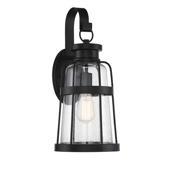 Lighting One E - V6-L5-2942-BK - One Light Outdoor Wall Lantern - Quinton - Matte Black