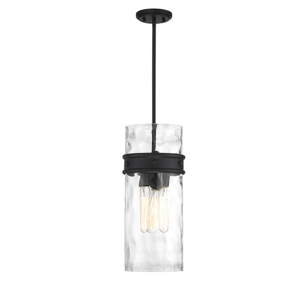 Lighting One E - V6-L7-3704-3-89 - Three Light Pendant - Ashton - Matte Black