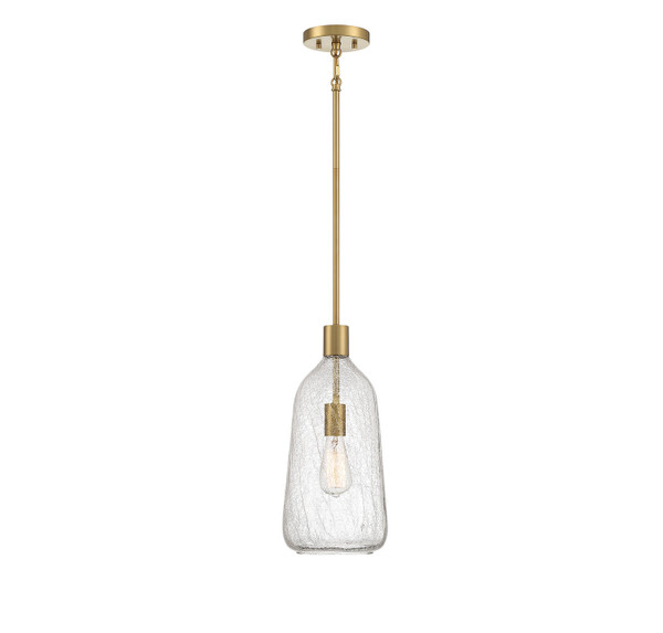 Lighting One E - V6-L7-4801-1-322 - One Light Pendant - Adair - Warm Brass