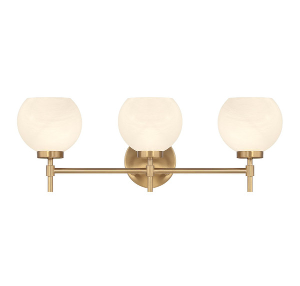 Lighting One E - V6-L8-9621-3-322 - Three Light Bathroom Vanity - Hannah - Warm Brass
