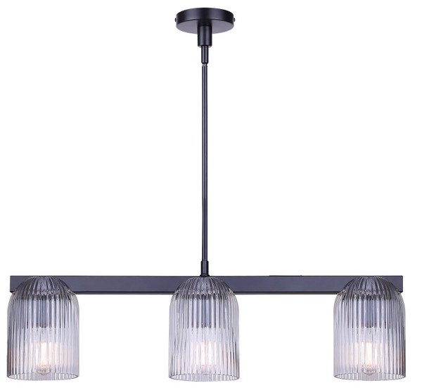 Canarm - ICH1243A03BK - Three Light Chandelier - Renzo - Matte Black