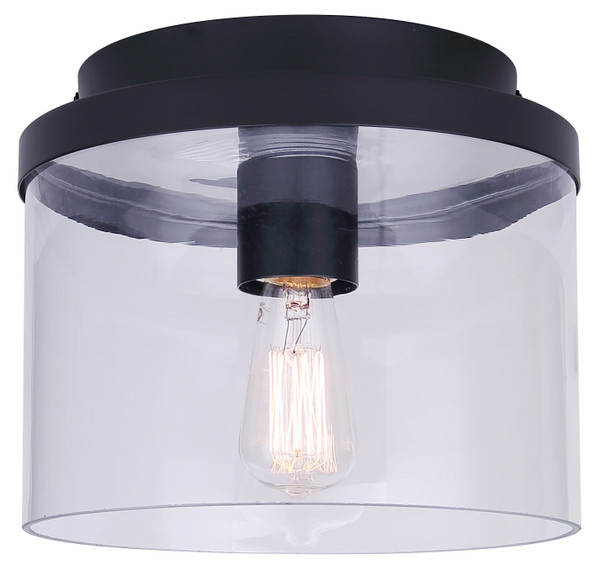 Canarm - IFM1234A09BK - One Light Flush Mount - Britton - Matte Black