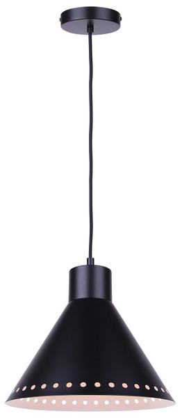 Canarm - IPL1237A01BK - One Light Pendant - Albie - Matte Black