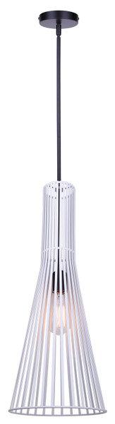 Canarm - IPL1238A01BW24 - One Light Pendant - Elim - Matte Black And White