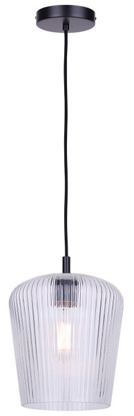 Canarm - IPL1249A01BK-CR - One Light Pendant - Leandro - Matte Black
