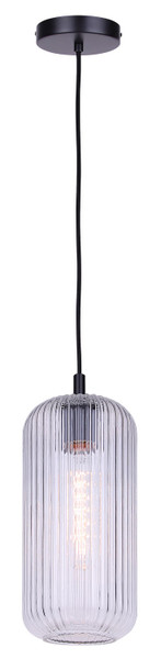 Canarm - IPL1250A01BK-CR - One Light Pendant - Malek - Matte Black