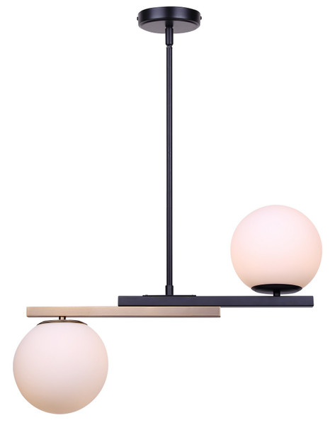 Canarm - IPL2261B02BKG - Two Light Pendant - Lumi - Matte Black