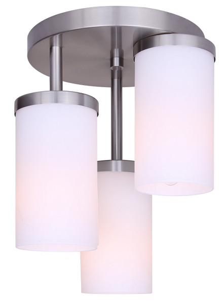 Canarm - ISF1234A03BN-FO - Three Light Semi-Flush Mount - Britton - Brushed Nickel