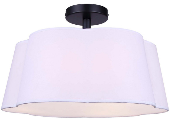 Canarm - ISF2266B03BK - Three Light Semi-Flush Mount - Siena - Matte Black