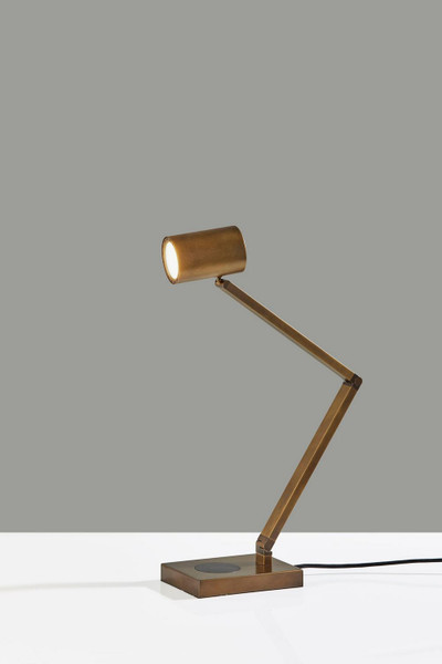 Adesso Home - 10036311LBB - LED Task Lamp - Newman - Lacquered Burnished Brass
