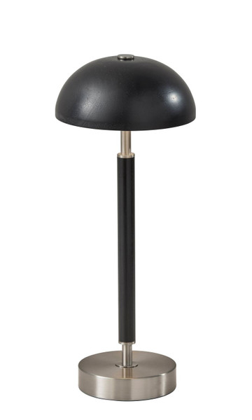 Adesso Home - 3064-01 - LED Table Lamp - Ronny - Black Wood & Brushed Steel