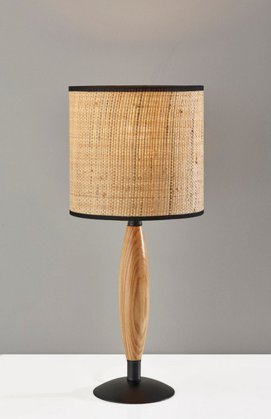 Adesso Home - 3782-12 - Table Lamp - Cayman - Black & Natural Wood