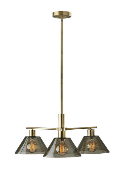 Adesso Home - 3796-21 - Three Light Chandelier - Zoe - Antique Brass