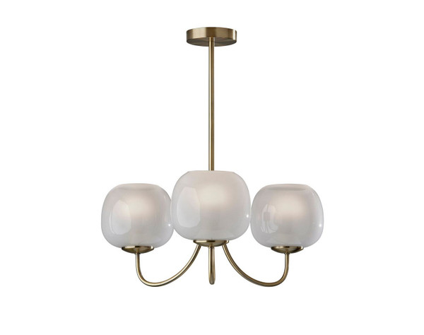 Adesso Home - 3947-21 - Three Light Chandelier - Magnolia - Antique Brass