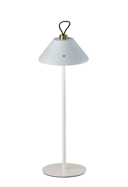 Adesso Home - 4091-02 - LED Table Lamp - Danny - White & Antique Brass