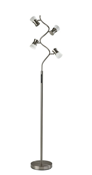 Adesso Home - 4252-22 - LED Floor Lamp - Cyrus - Brushed Steel