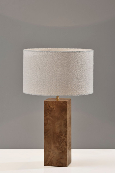 Adesso Home - 4345-15 - Table Lamp - Frederick - Burled Wood W. Antique Brass