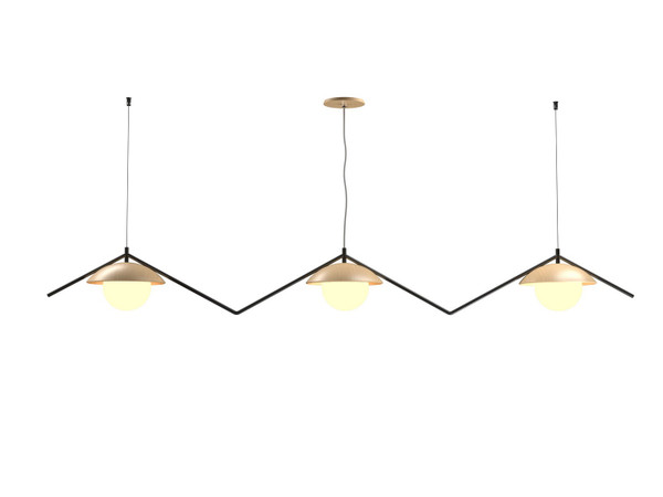 Accord Lighting - 1516.34 - Three Light Pendant - Oyster - Maple