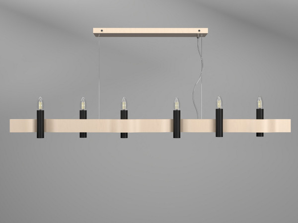 Accord Lighting - 1518.48 - Six Light Pendant - Flow - Organic Cappuccino