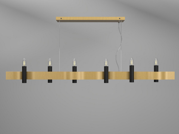 Accord Lighting - 1518.49 - Six Light Pendant - Flow - Organic Gold
